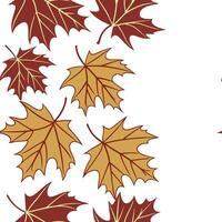 Abstract autumn leaves seamless pattern with geometric leaf shapes and earthy tones for modern fall designs Clean Set 2 vector