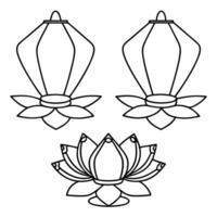 Abstract digital art of Diwali lanterns and glowing patterns representing a cultural gathering Clean Set 3 vector