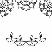 Abstract digital art of Diwali lanterns and glowing patterns representing a cultural gathering Clean Set 8 vector