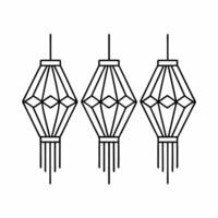 Abstract digital art of Diwali lanterns and glowing patterns representing a cultural gathering Clean Set 4 vector