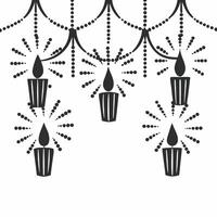 Abstract digital art of Diwali lanterns and glowing patterns representing a cultural gathering Clean Set 6 vector