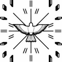 Abstract digital glowing bird in flight symbolizing freedom and human rights Clean vector