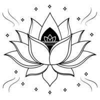 Abstract glowing art of a digital lotus with Labh Pancham symbols Clean vector