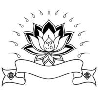 Abstract glowing art of a digital lotus with Labh Pancham symbols Clean Set 2 vector