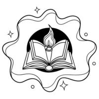 Abstract glowing design of a digital book with Labh Pancham wisdom Clean Set 2 vector