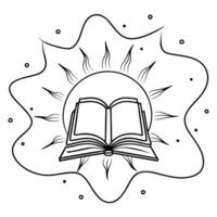 Abstract glowing design of a digital book with Labh Pancham wisdom Clean vector