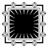 Abstract Lantern and Rangoli Lines Border Clean vector