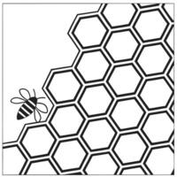 Abstract honeycomb hexagon seamless tile pattern edgy isolated white background ideal for statement branding edgy fashion houseware lines Clean vector