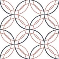 Abstract minimalist geometric seamless pattern with overlapping shapes and subtle colors on white Clean vector