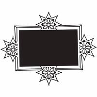 Abstract Rangoli and Star Border with Copy Space Clean vector