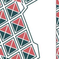 Abstract retro polygon seamless pattern bright hues on white background suitable for stationery Clean Set 5 vector