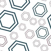 Abstract retro polygon seamless pattern bright hues on white background suitable for stationery Clean Set 3 vector