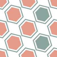 Abstract retro polygon seamless pattern bright hues on white background suitable for stationery Clean Set 2 vector