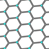 Abstract seamless pattern featuring interconnected hexagonal grids with neon accents evoking a futuristic digital interface Clean vector