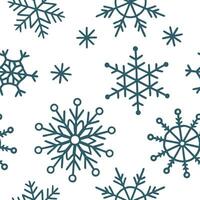 Abstract snowflake seamless tile pattern with artistic shapes and cool color palette Clean vector