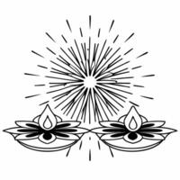 Abstract Sparklers and Rangoli Element Clean vector