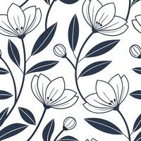 Abstract spring flower seamless pattern with modern geometric shapes for contemporary spaces Clean vector