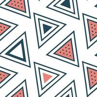 Abstract triangle seamless pattern with overlapping shapes and vibrant hues on white background Clean vector