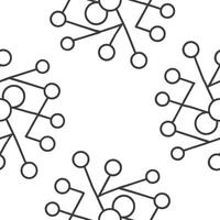 Abstract techno circuits seamless pattern integrating minimalist digital circuits and refined schematic traces isolated white balance for elegant tile design Clean vector