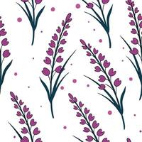 Abstract watercolor heather seamless pattern with splashes and drips on white background Clean vector