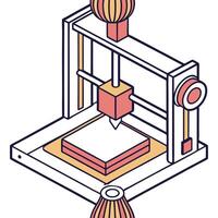 Advanced 3D Printing Achievement Clean vector