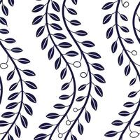 Abstract wisteria stems seamless tile pattern artistic isolated white background ideal for creative projects posters wallpapers digital media Clean vector