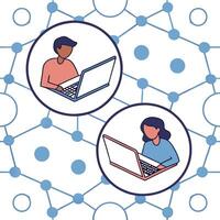 AI Powered Remote Collaboration Clean vector