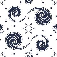 Arrange seamless sci fi fractal designs with swirling galaxy hints and white isolation perfect for futuristic brand strategies or digital media visuals Clean vector