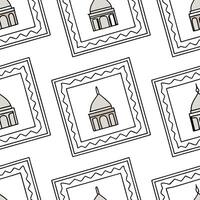 Arrange stylized lines shapes and ethnic icons into clean repeating frames faint color bursts balanced negative space synergy Clean vector