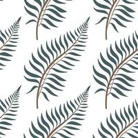 Art Deco fern seamless tile pattern with symmetrical fern motifs and gold accents for luxurious living rooms Clean Set 5 vector
