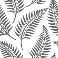 Art Deco fern seamless tile pattern with symmetrical fern motifs and gold accents for luxurious living rooms Clean vector