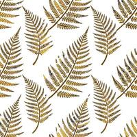 Art Deco fern seamless tile pattern with symmetrical fern motifs and gold accents for luxurious living rooms Clean Set 3 vector