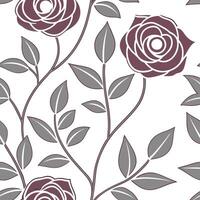 Art Deco rose seamless tile pattern with symmetrical rose motifs and gold accents for luxurious interiors Clean vector