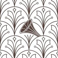 Art deco seamless tile pattern with intricate retro illustrations inspired by 1920s luxury and elegance Clean vector