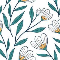 Artistic spring floral seamless pattern with textured details and bright color pops for creative projects Clean Set 2 vector