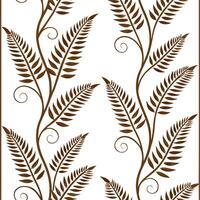 Art Nouveau fern seamless tile pattern with flowing fern vines and intricate leaf details in emerald green tones for artistic interiors Clean vector