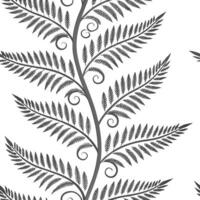 Art Nouveau fern seamless tile pattern with flowing fern vines and intricate leaf details in emerald green tones for artistic interiors Clean Set 3 vector
