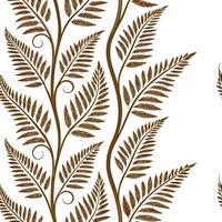 Art Nouveau fern seamless tile pattern with flowing fern vines and intricate leaf details in emerald green tones for artistic interiors Clean Set 4 vector