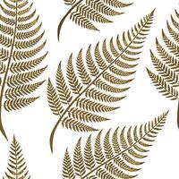 Art Nouveau fern seamless tile pattern with flowing fern vines and intricate leaf details in emerald green tones for artistic interiors Clean Set 5 vector