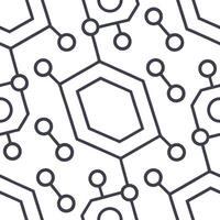 Assemble overlapping circuit fragments on airy white base preserving negative space for an ultra modern tiling effect Clean vector