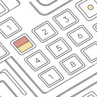 ATM keypad mosaic Clean vector