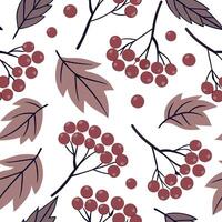 Autumn berries seamless tile pattern with rich reds purples and earthy tones Clean vector