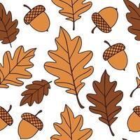 Autumn leaves seamless pattern with soft transitions between rich oranges reds and yellows for a balanced natural fall look Clean vector