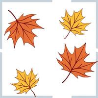 Autumn leaves seamless pattern with falling leaves and wind swept textures for a dynamic natural look Clean vector