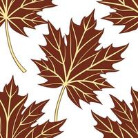 Autumn leaves seamless pattern with textured surfaces and deep brown and green tones for an earthy rustic look Clean vector