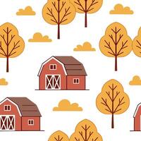 Autumn warmth seamless tile pattern with cozy blankets and golden maple leaves for inviting home decor Clean Set 17 vector