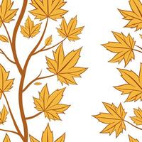 Autumn warmth seamless tile pattern with cozy blankets and golden maple leaves for inviting home decor Clean Set 10 vector