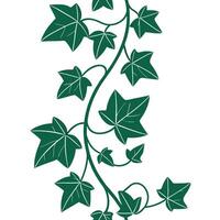 Beautiful spring vine and ivy seamless tile pattern with twisting green tendrils and vibrant leaves Clean vector