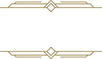 Luxurious golden rectangular frame highlighting art deco geometric diamond pattern, complementing vintage and high end design vector