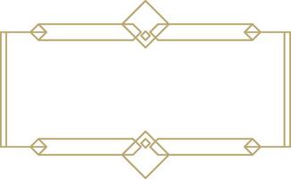 Vintage golden geometric frame creating elegant art deco border, highlighting decorative design for stylish invitations vector